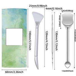 Leanockesa Double Headed Blackhead Spatula Pore Prep Tool Whitehead Remover Stainless Steel Makeup Nose Face Tool for Women Men (3 pieces)