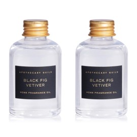 Zodax Apothecary Guild Opal Glass Reed Diffuser Refills, 4 Oz/2 Count - Black Fig Vetiver