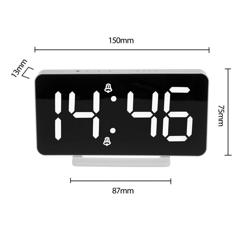 Green Blue GB383 Digital LED Alarm Clock with Alarm and