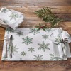 Park Designs Holiday Snowfall Placemat Set of 4, Green Snowflake