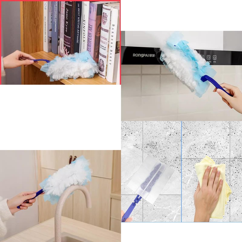 Pack of 40 Microfibre Dusters with 1 Handle Against Dust