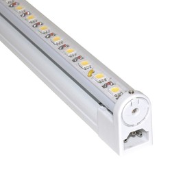 Jesco Lighting S201-12/40 LED Sleek Plus 12" Adjustable Linkable Cove Display Light Strip, 4000K Color, White Finish
