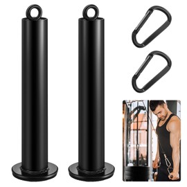 Lasnten 2 Set Weight Loading Pin with Clip Heavy Duty Attachment Fit 2 Inch Weight Plate for LAT Cable Pulley System Gym(Diameter 1.9 Inch)