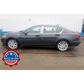 Made in USA - Trims Express 2014-2020 Acura RLX 6Pc Chrome Pillar Post Stainless Steel Trim Door Cover
