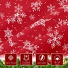 HCORA Christmas Sheets Queen Size - Snowflakes - Luxury 1800
