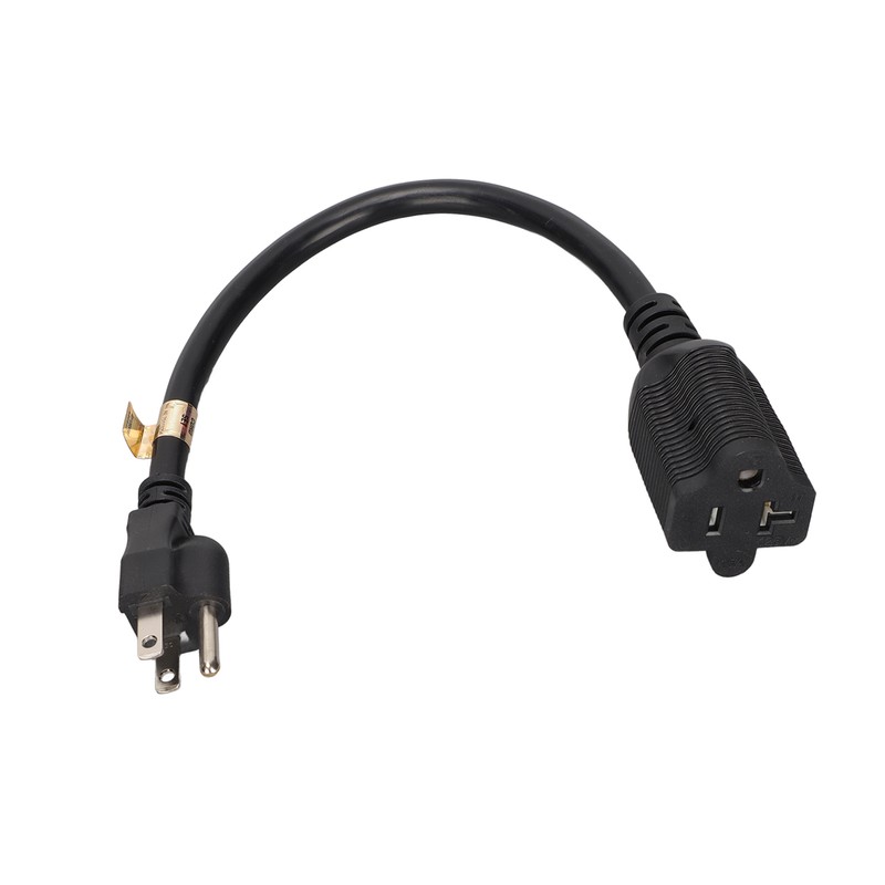 Nema 5‑15P to 5‑20R Adapter 14AWG Heavy Duty 15 Amp