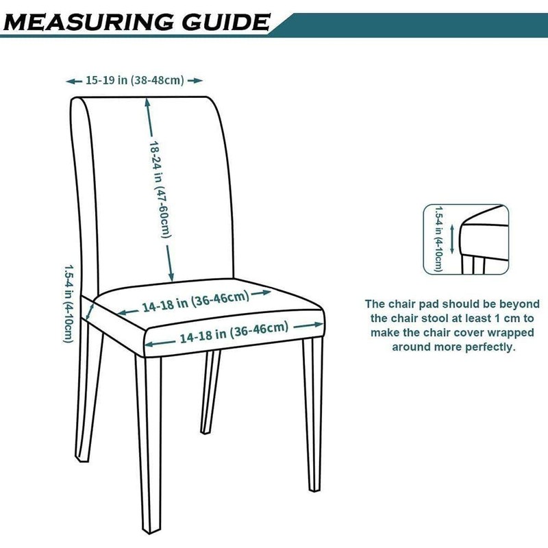 Homaxy Stretch Printed Dining Chair Covers, Spandex Removable Washable Dining
