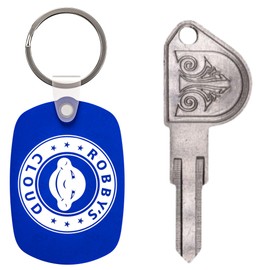 Architectural Mailboxes 5143 Replacement Key Blank with Design for High Security Mailbox Locks Installed on Oasis Models - 1 Robby’s Cloud Keychain Included (1 Pack)