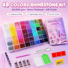 48 Colours Resin Jelly Rhinestones for Bedazzling Kit, 3mm