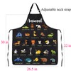 FUSTMW Animal Alphabet Apron Animal Print Apron Gift for Animal