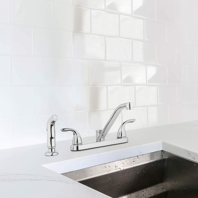 Aqua Vista 25-K82CS-CH-AV Kitchen Sink Faucet with Side Spray, Polished