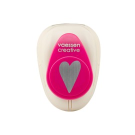 Vaessen Creative 21435-011 Craft Paper Punch Medium, Long Heart, for DIY Projects, Scrapbooking and Card Making, Multi-Colour, 7.3 x 5.3 x 5 cm