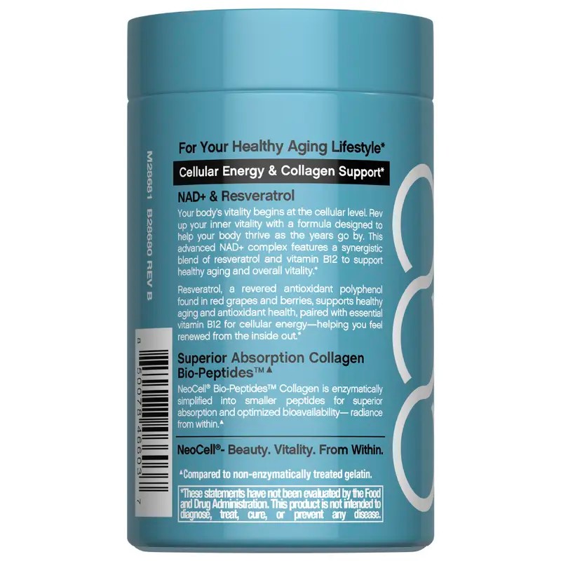 Resveratrol Capsules with Multi Collagen Bio-Peptides for Women 60 Count