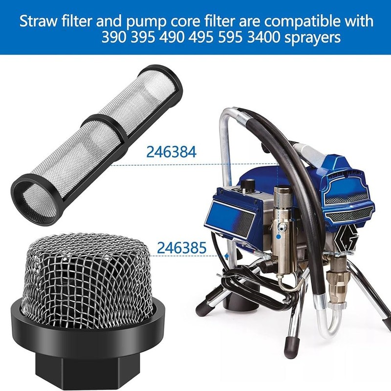 Hopbucan Airless Filter Kit Filter Strainer Set for Tool Compatible