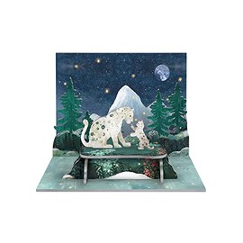 Roger la Borde Snow Leopards Christmas Scene Pop and Slot Christmas Decoration