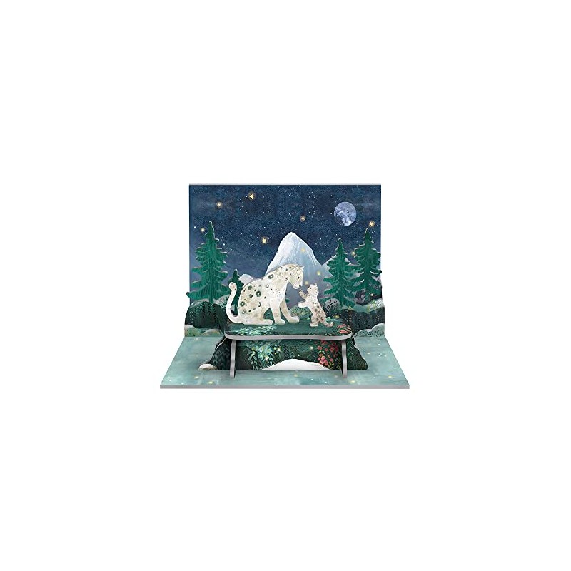 Roger la Borde Snow Leopards Christmas Scene Pop and Slot