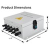 PowGrow PV Combiner Box, 4 String Metal Solar Combiner Box