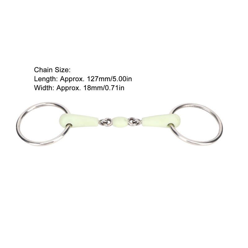 Horse Mouth Bit Stainless Steel Ring Middle Rubber Apple Flavour