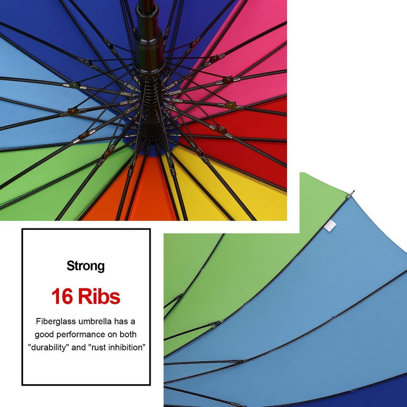 Variety To Go® Rainbow Umbrella, Rainbow Umbrella Large, Compact, Windproof,