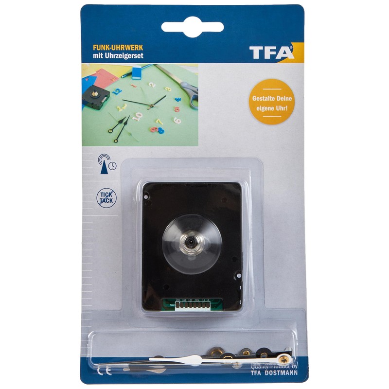 TFA-Dostmann – Radio uhrwerkset DIY Silent Sweep Cat – Uhrwerk
