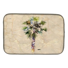 Caroline's Treasures 8481DDM Palm Tree Dish Drying Mat Absorbent Dish Drying Mat Pad for Kitchen Counter Dish Drainer Mat for Countertop, 14 x 21", Multicolor
