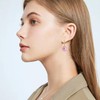 Solighter Red Teardrop Dangle Earrings for Women, Gold Plated Pear