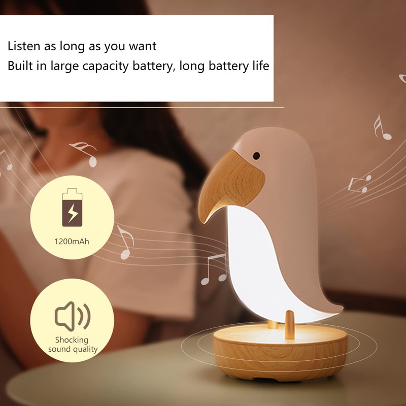 CHICIRIS Cute Cartoon Rhinoceros Table Lamp LED USB Charging Bluetooth