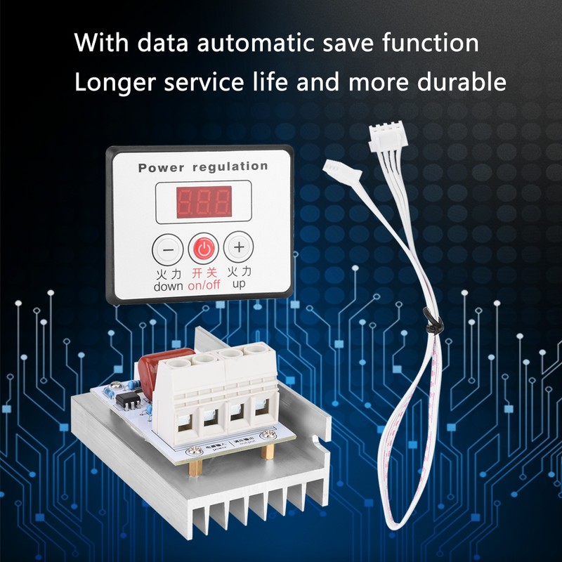 10000W SCR Digital Voltage Regulator Speed Control Dimmer Thermostat AC