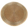 Sifcon 30 CM GLASS BEADED ROUND PLACE MATS COASTERS (GOLD)