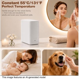 Hot Towel Warmer for Face, 5-Second Fast Heating Facial Home Use