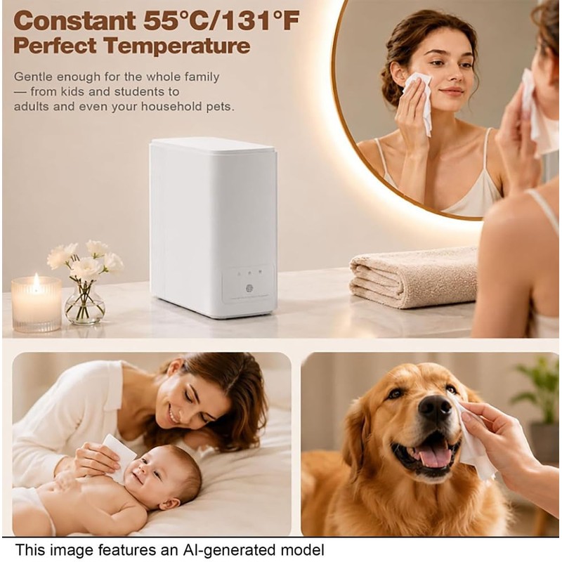 Hot Towel Warmer for Face, 5-Second Fast Heating Facial Home