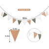 Neutral Triangle Flag Banner - Kids Bedroom Decorations,Sage Green Beige