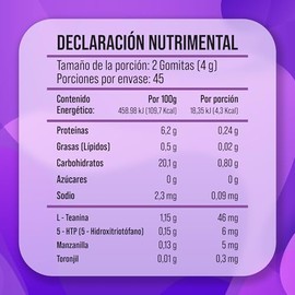 Gomitas sabor Blueberry con L-Teanina 5HTP y Manzanilla Avant Sleep Ga Tlali – Suplemento Alimenticio Nocturno con Ingredientes Naturales – 90 Gomitas