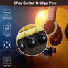 6Pcs Guitar Bridge Pins, Brass Pin Acoustic Guitar Strings Nail