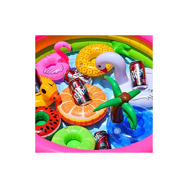 Inflatable Drink Holder 3 Pack Lemon Drink Pool Floats Cup