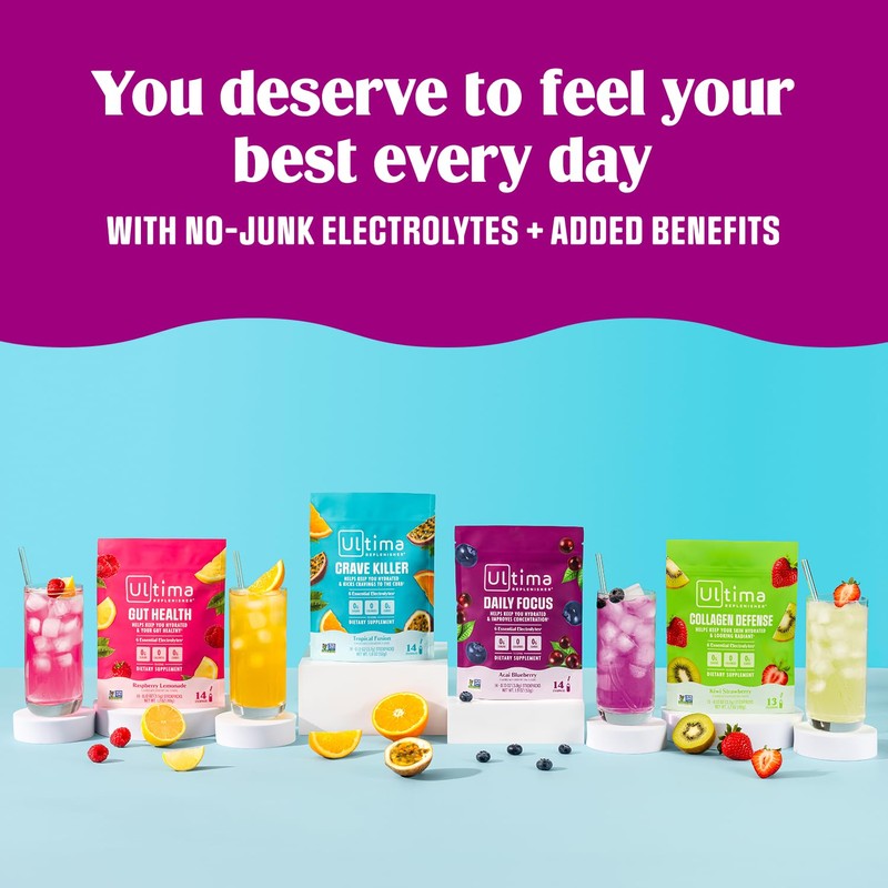Ultima Replenisher Daily Focus Supplement & Electrolytes Powder - Acai