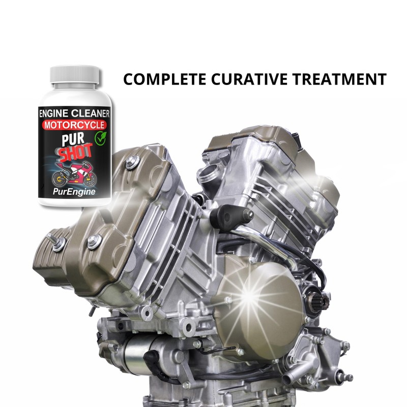 PURSHOT Motorcycle, Engine Cleaning additive, Complete curative Treatment for The