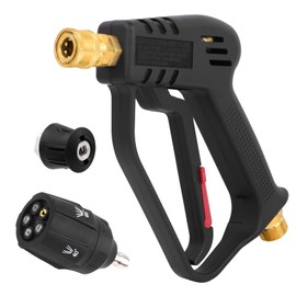 ankon Brass Karcher Short Gun High Pressure Washing Short Gun Short Gun High Pressure Washer Short Gun Karcher Nozzle Karcher K Series K2 K3 K4 K5 K6 K7 JTK, M22 14mm Quick Connect Adapter, 5 in 1 Nozzle with 1/4" Quick Connector Multiple Angles (0-65 De