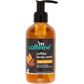 mCaffeine Coffee Body Wash - Sulphate-Free Skin Care with Vitamin E - Nourishing Moisture Restorer - Ideal for All Skin Types - Almonds - 200 ml