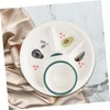 GRIRIW Chic Ceramic Dinner Plate Divided Sections for Bariatric Surgery
