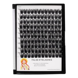 Bodermincer 120 Cluster 10-12-14mm/12-14-16mm/16-18-20mm Mixed Length Lash Cluster Eyelash Extension Natural 3D Russian Volume Faux 3D Effect Glue Bonded Cluster Eyelashes (M01# 16-18-20mm Mixed)