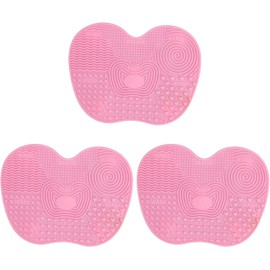 3 PCS Limpiador De Brochas De Maquillaje De Silicona, Makeup Brush Cleaner Alfombrilla De Limpieza De Brochas Con Ventosas Estera De Limpieza De Maquillaje Para Limpieza De Brochas De Maquillaje