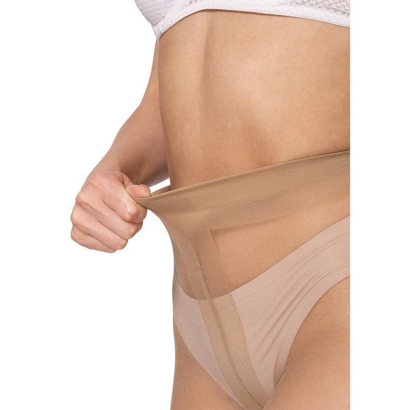 BANANALU 8 Denier Ultra Transparent Elastic Tights for Summer, natural