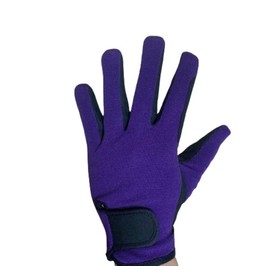 mustang eq Ladies Equestrian Gloves All Weather Outdoor Sports Gloves Horse Riding (Medium, Purple)