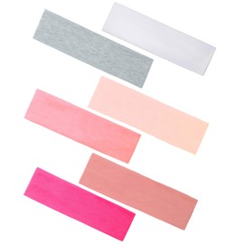 6PCS Headbands for Women Non Slip - Fashion Elastic Sports Hair Bands for Women’s Hair - Soft Cotton Cloth Stretchy Headbands for Girls for Yoga Workout Exercise Running Sports (6colors-7)