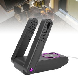 Ausla Stiefelentrockner Tragbarer Schuhtrockner für Arbeitsstiefel mit Timer, ABS, 180 ° Trockene Anschlüsse, Intelligentes Schwarz (EU -Stecker 220 V)