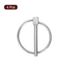 QUARKZMAN 4pcs 1/8" x 1-3/8" Locking Pin with Ring, Stainless