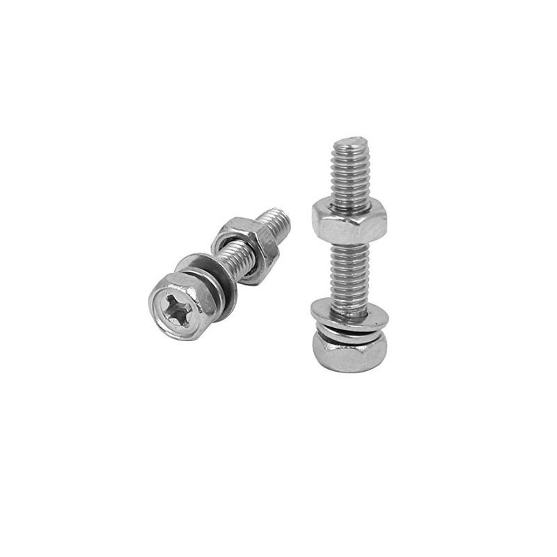 Sourcingmap M4 x 20mm 304 Stainless Steel Phillips Hex Head