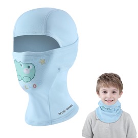 CHIMONA Children's Balaclava Winter Warm Balaclava Windproof Face Mask Ski Mask Balaclava for Boys Girls Outdoor Sports Cycling Skiing Bicycle, Blue-Little Bear
