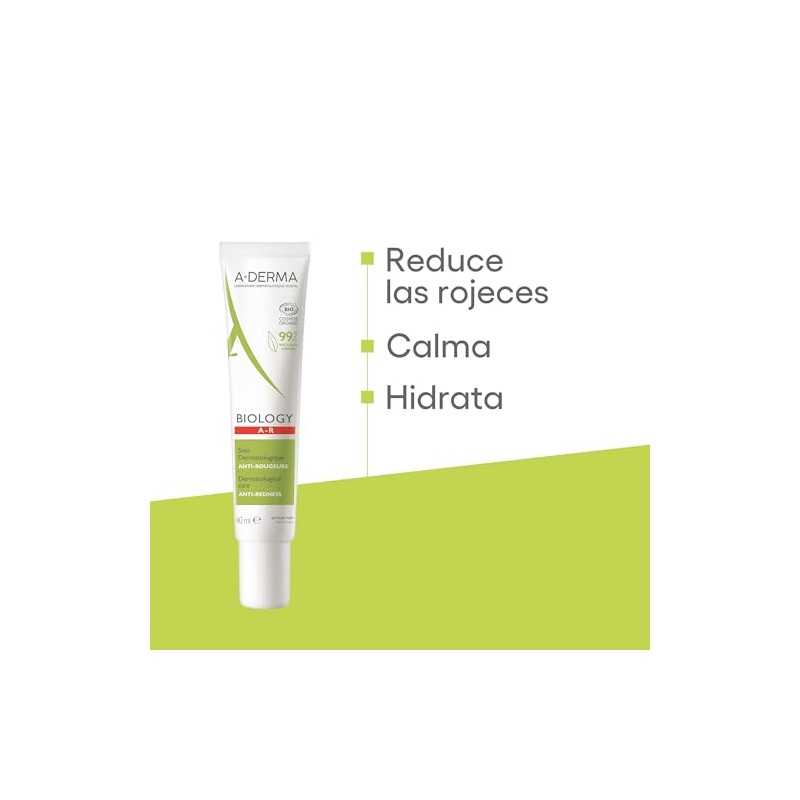 ADERMA, Biology Crema Anti Rojeces con Ingredientes Naturales, Para Piel